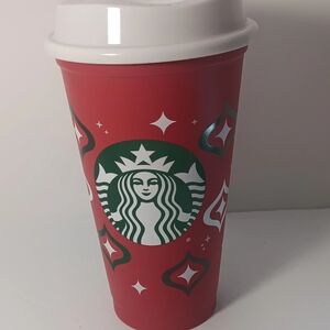 Starbucks Red Tumbler Ltd. with White Lid